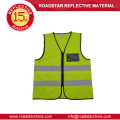 Wholesale fluorescent yellow Reflective safety jacket for running